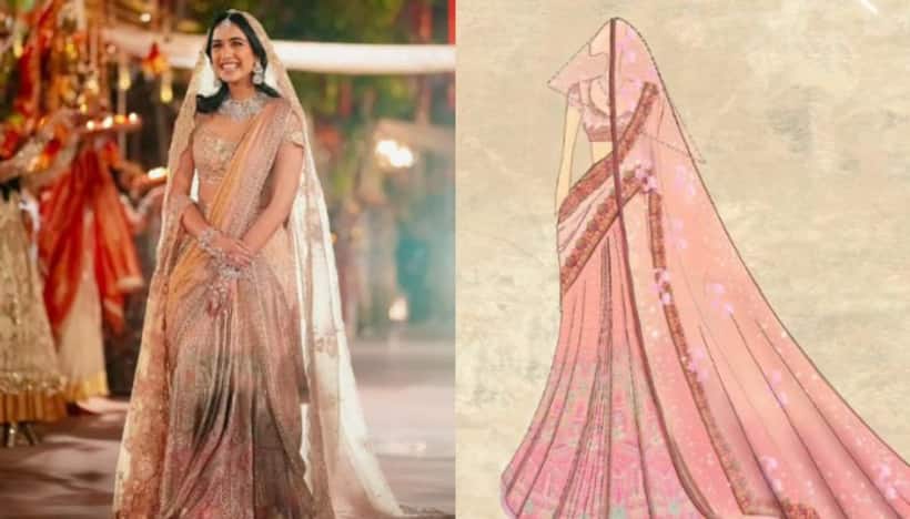 All you need to know: Radhika Merchant's pre wedding lehenga saree comes with poetic ode to Indian heritage