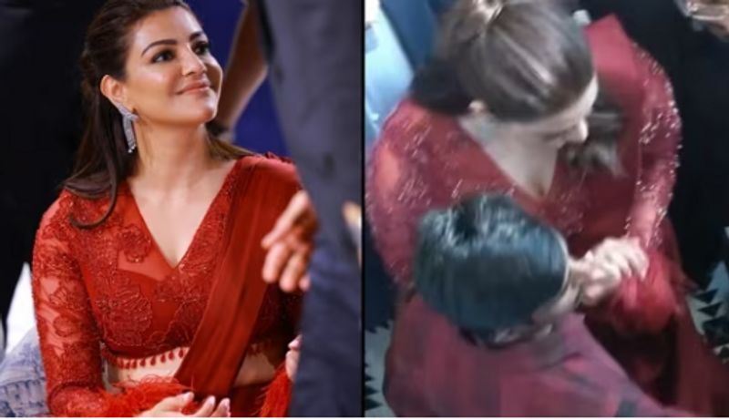 Kajal Aggarwal gets upset after a man touches her inappropriately at event vvk