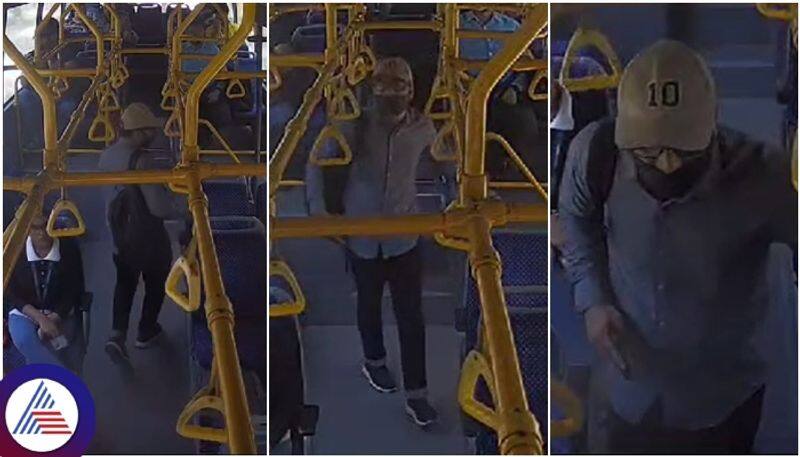 Bengaluru Rameshwaram Cafe Bomber Accidentally capture on BMTC Bus CCTV Camera sat