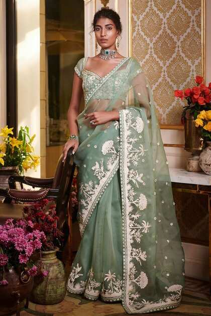 खुला रह जाएगा ननद का मुंह जब स्टाइल करेंगी 10 Organza Saree
