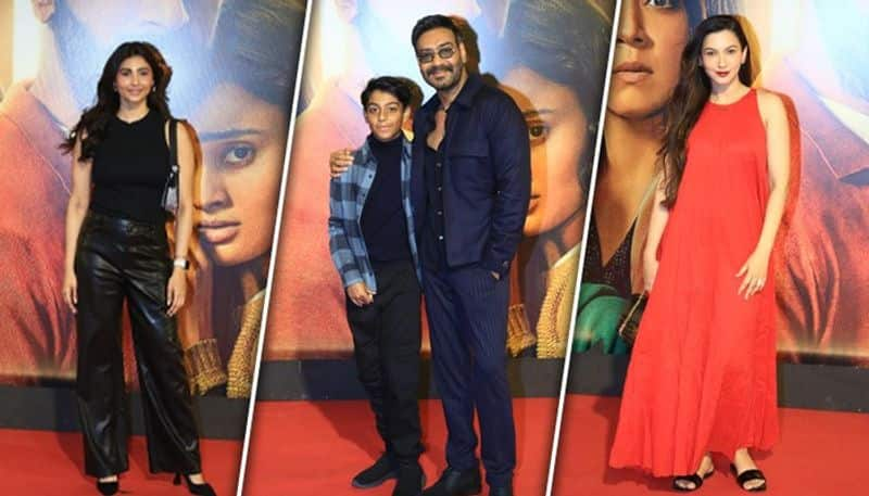 Shaitaan screening: Ajay Devgn attends with son Yug, Gauahar Khan- Daisy Shah slay in outfits RKK