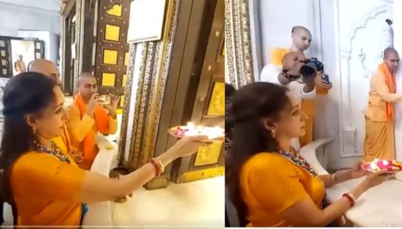 Maha Shivratri 2024: Hema Malini performs aarti, offers prayers at Ujjain Iskon temple