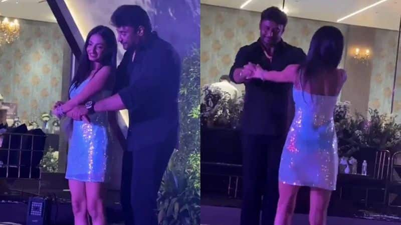 actor darshan dance with lady video goes viral on social media gvd