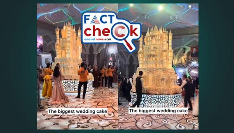 Fact Check on biggest wedding cake ever in Anant Ambani and Radhika Merchant pre wedding party 