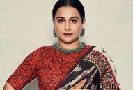 try vidya balan latest Designer saree look Beautiful Handloom Saree Checkered Linen Saree  xbw 