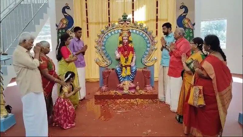 a doctor build a temple for his passed mother in theni district vel