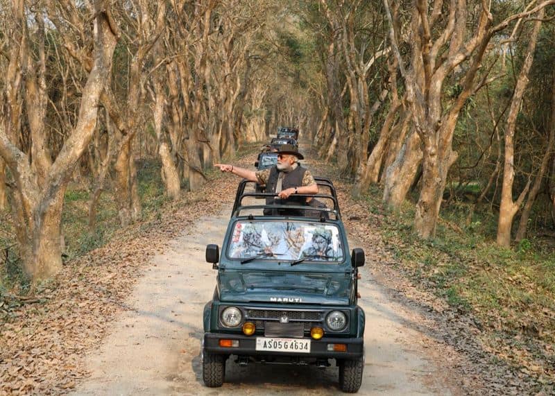 Prime Minister Narendra Modi visits Kaziranga National Park in Assam lns