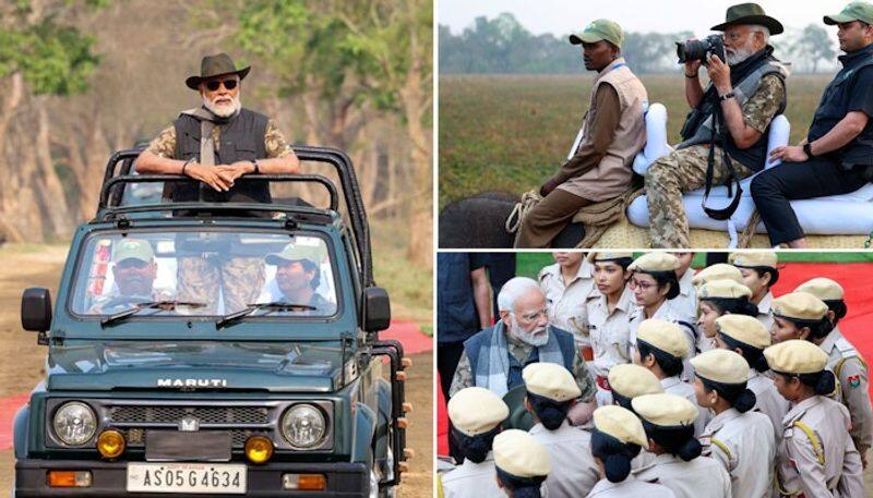 PM Modi takes jeep and elephant safari in Assam's Kaziranga National Park (SEE PHOTOS) gcw