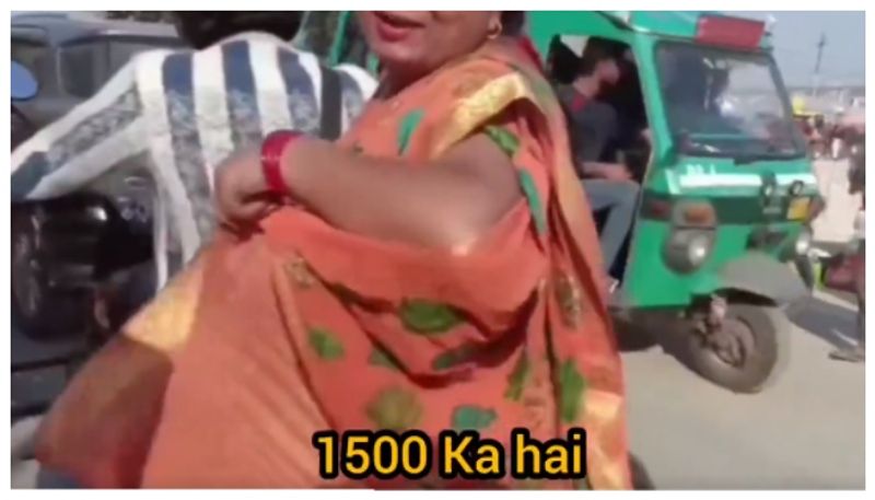 video of a young woman talking about the price of a saree has gone viral  