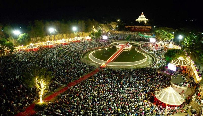 Shivaratri Celebration by 1 lakh people at Art of Living Centre in Bengaluru grg