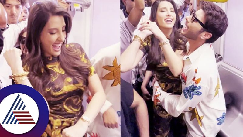 Bollywood actress Nora Fateli performed   dance in metro train for film promotion suc