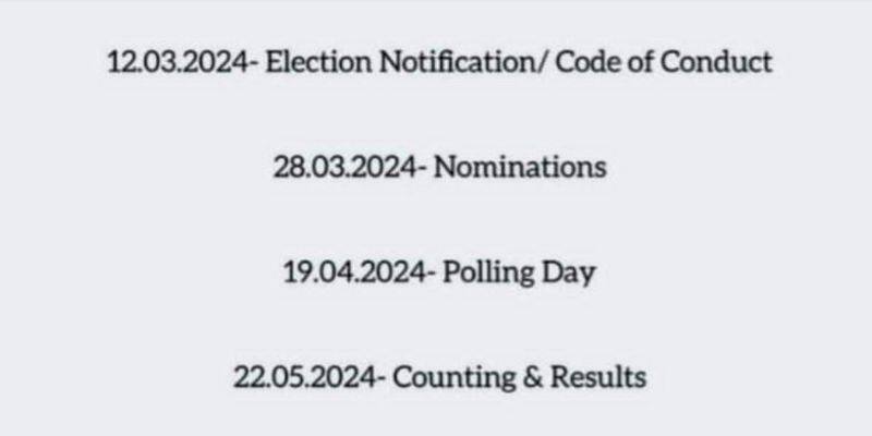 fact check Fake schedule for Lok Sabha Elections 2024 circulating in social media jje 