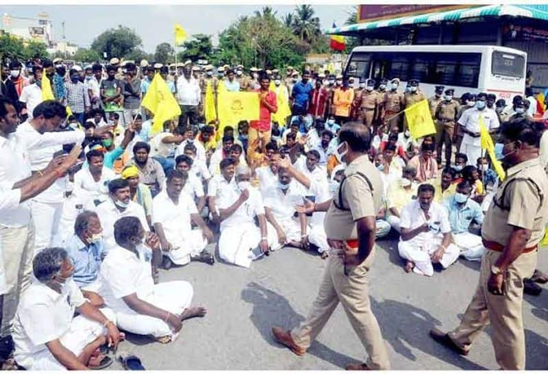 A protest will be held if the Agni kalasam symbol removed in Tiruvannamalai is not reinstated KAK