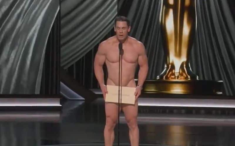 Oscars Award 2024 Wrestling star John Cena arrives complete nude to announce Best Costume Award akb