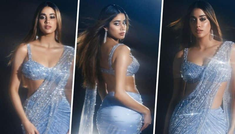  Janhvi Kapoor drops HOT pictures in silver shimmer sequin saree RKK