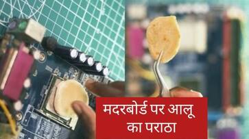 video viral of aaloo ka paratha cooked on cpu motherboard zkamn