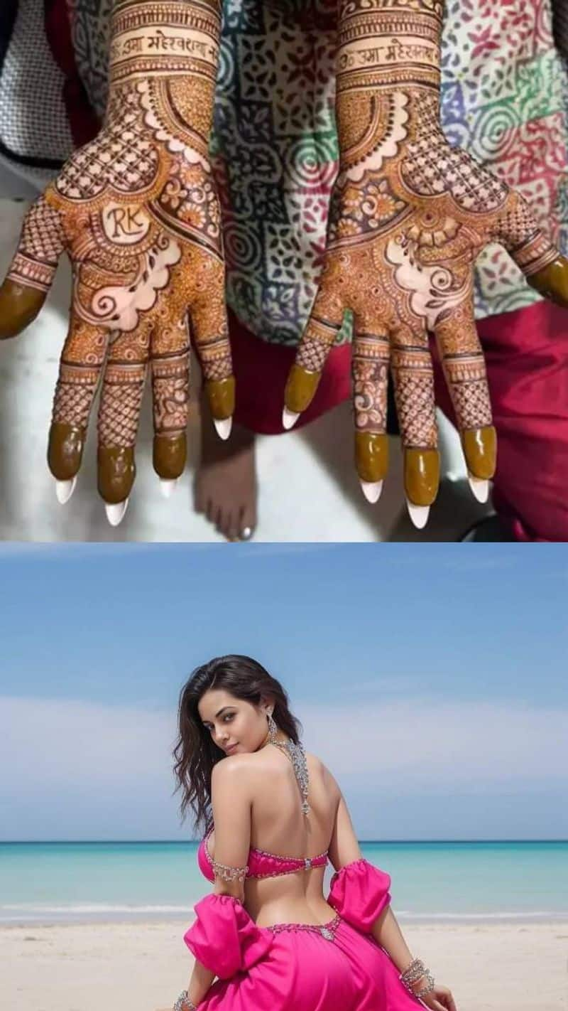 priyanka chopra sister meera chopra pre-wedding mehndi design xbw