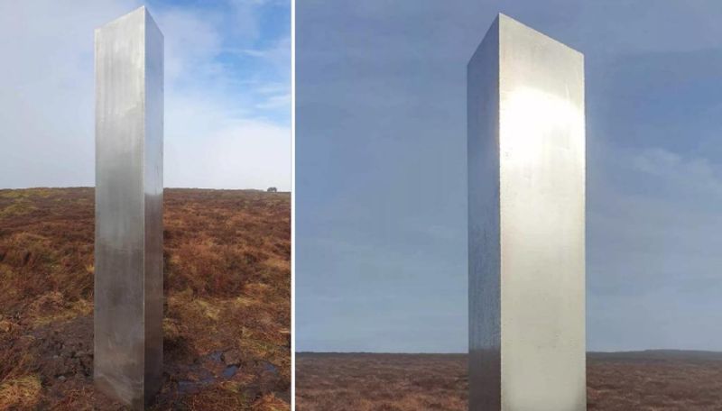 Mysterious Giant Steel Monolith appeared in UK mountain raised questions in internet ans