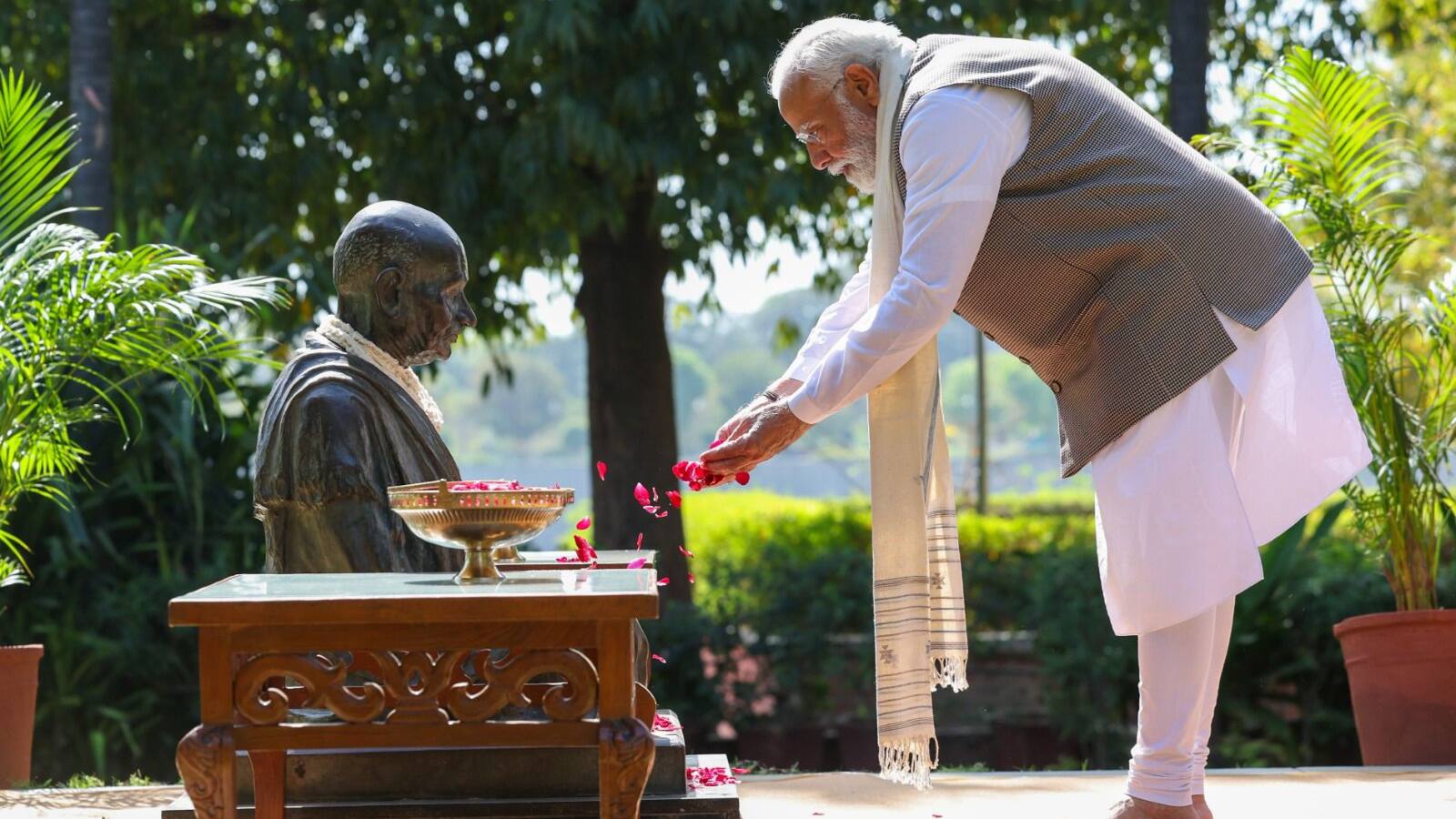 PM Modi at Sabarmati Ashram