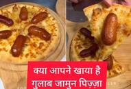 viral video of gulab jamun pizza zkamn