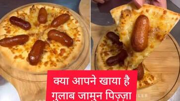 viral video of gulab jamun pizza zkamn