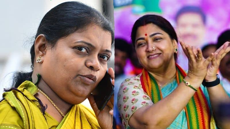 Minister Geetha Jeevan warns actress Khushbu tvk