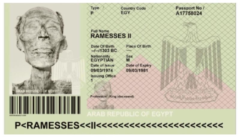 Ramses II gets passport 3000 years after his death bkg