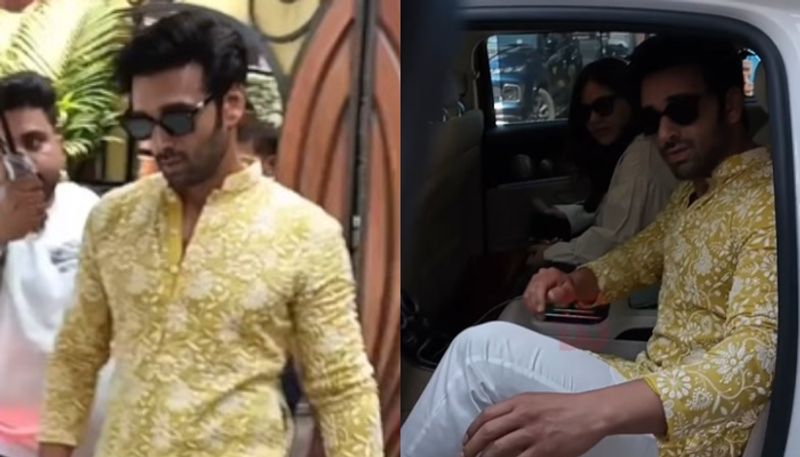 WATCH: Groom-to-be Pulkit Samrat spotted leaving his house in yellow kurta, netizens love his Haldi look RKK