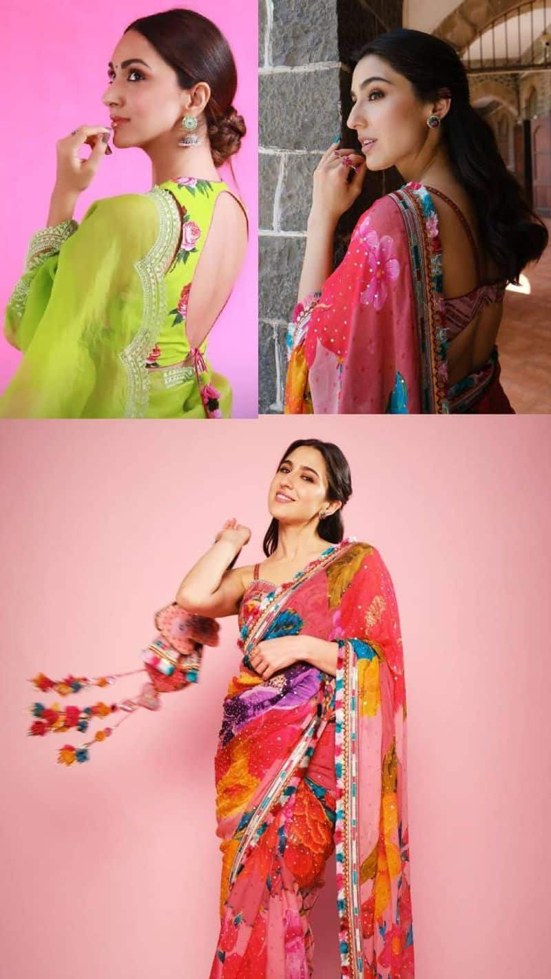  holi party look with colourful floral saari ideas from sara ali khan and many more xbw