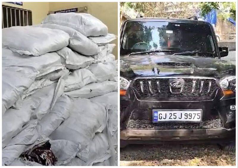 440 kg tobacco seized with luxury car in salem vel