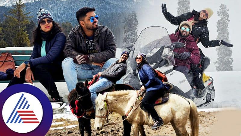 Kannada serial Lakshmi Baramma Actress Rashmi Prabhakar enjoys snow in Kashmir with husband pav