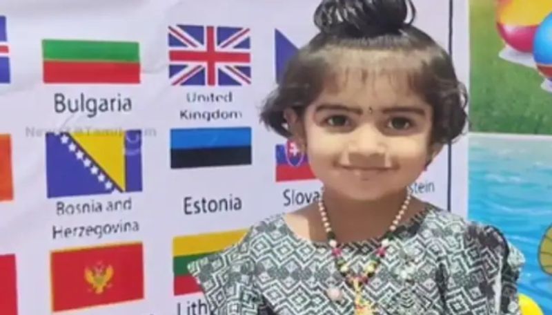 Three year old child from Tamil Nadu names all 195 countries and find their flags ans