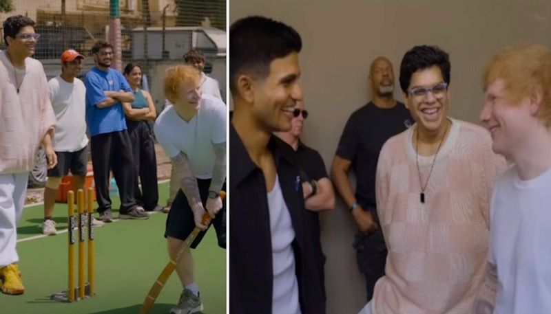 cricket Ed Sheeran plays cricket with Shubman Gill ahead of India concert sends social media abuzz osf