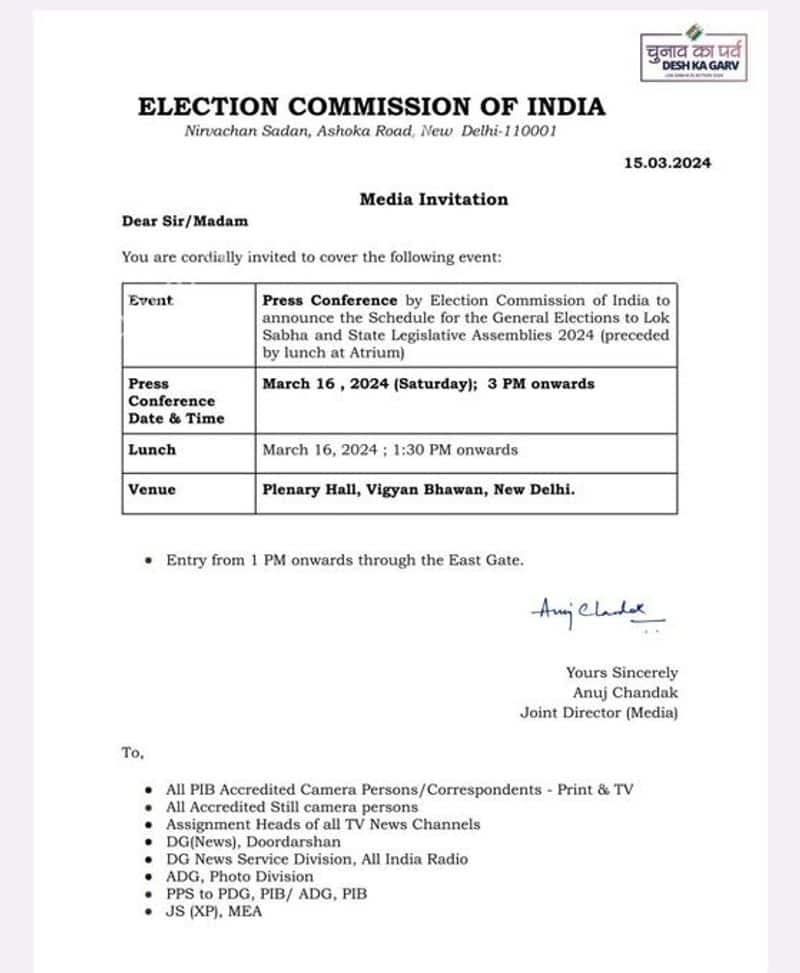 Schedule For Lok Sabha Elections 2024 To Be Announced At 3 Pm Tomorrow