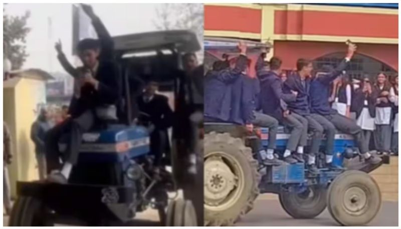 School students reached firewall party in tractor viral video