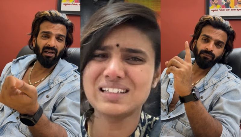 Bigg Boss Fame Vinay Gowda Supports Kannadata anu Akka issues Warning san