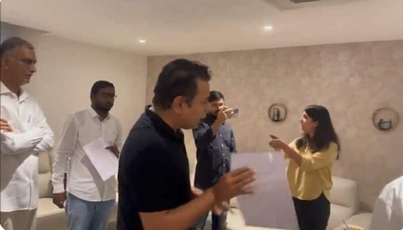 Kavithas arrest. KTR gets into an argument with ED officials (Video)..ISR