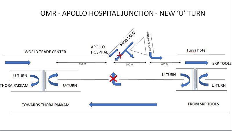 Traffic change on OMR Road due to Chennai Metro Rail construction works tvk