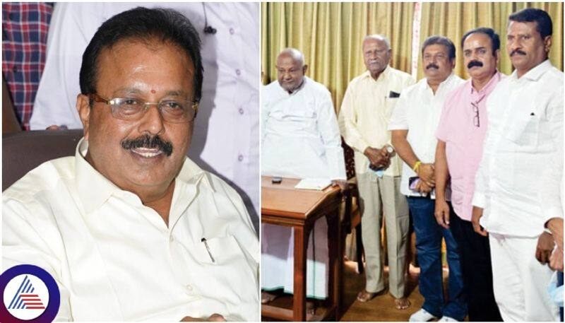 Mandya Lok sabha constituency Former MLA Suresh Gowda rant against Minister Chaluvarayaswamy sat