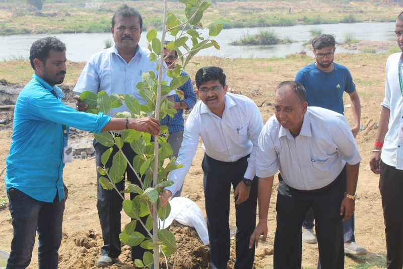 Corporation Commissioner today inaugurated the ceremony of planting 2000 saplings on the banks of Thamirabarani river vel