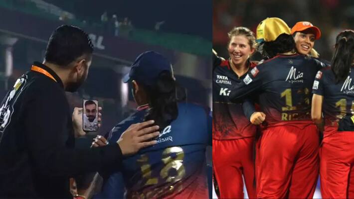 WPL 2024 Virat Kohli Video Calls Smriti Mandhana After RCB Win Maiden Title kvn