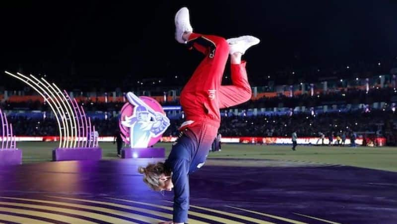 As RCB Women's team won the WPL 2024 final against Delhi by 8 wickets to become champions, RCB player Sophie Devine walk by upside down rsk