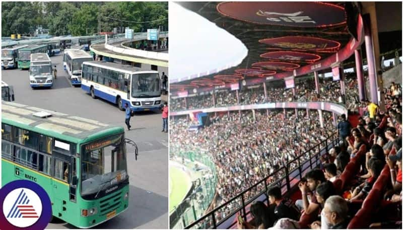 Bengaluru Cricket Lovers get good news from BMTC 12 route bus service to Chinnaswamy Stadium sat