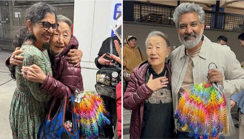 SS Rajamouli in Japan: RRR director gets 'origami cranes' from 83-year-old fan-see pictures  RBA