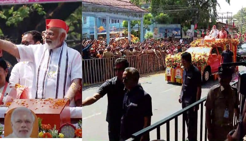 Lok Sabha Elections 2024: PM Modi holds massive roadshow in Kerala's Palakkad (WATCH) anr