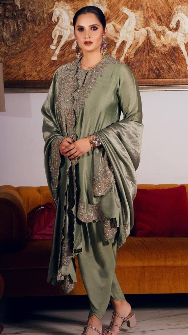 sania mirza Suit designs for girls party wear ladies suit design photos ramadan eid 2024 kxa  