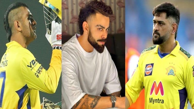 Virat Kohli New Hairstyle looks like CSK Skipper MS Dhoni's hairstyle in Previous IPL Seasons rsk