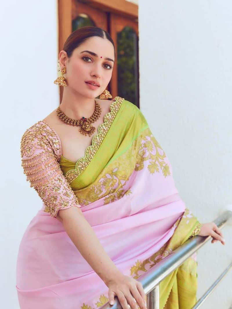 tamannah bhatia 8 saree for holi zkamn