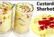 Summer Drinks Custard sharbat recipe for holi 2024 and ramadana eid kxa 