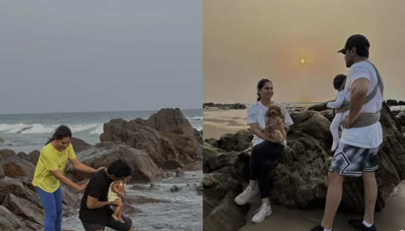 Ram Charan's wife Upasana share precious moments of daughter Klin Kaara's first beach visit in Vizag - WATCH NIR